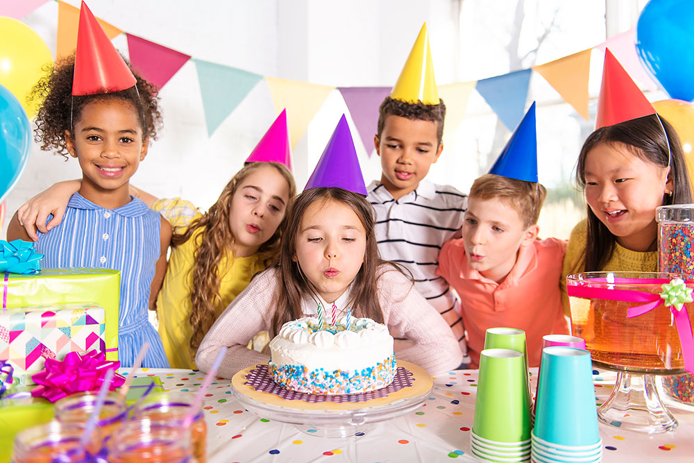 Group Of Children At Birthday Party At Home