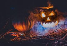 A jack-o-lantern