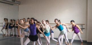 Kids dancing in a studio
