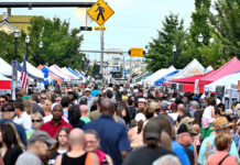 People at the Middletown Old-Tyme Peach Festival
