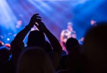 Band playing onstage