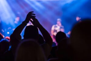 Band playing onstage